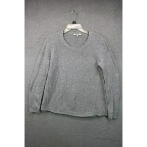 Madewell Women's Gray Split Back Sweater-Size Medium